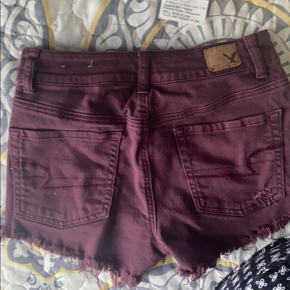 American Eagle stretch Distressed Jean shorts Sz 0 - Picture 3 of 3